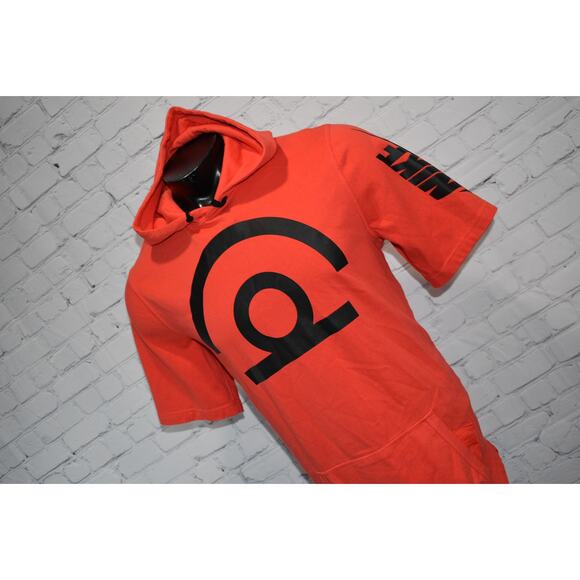 Nike Air Pivot Hoodie Pullover Mens Size Large Basketball Short Sleeve Red - Picture 1 of 8